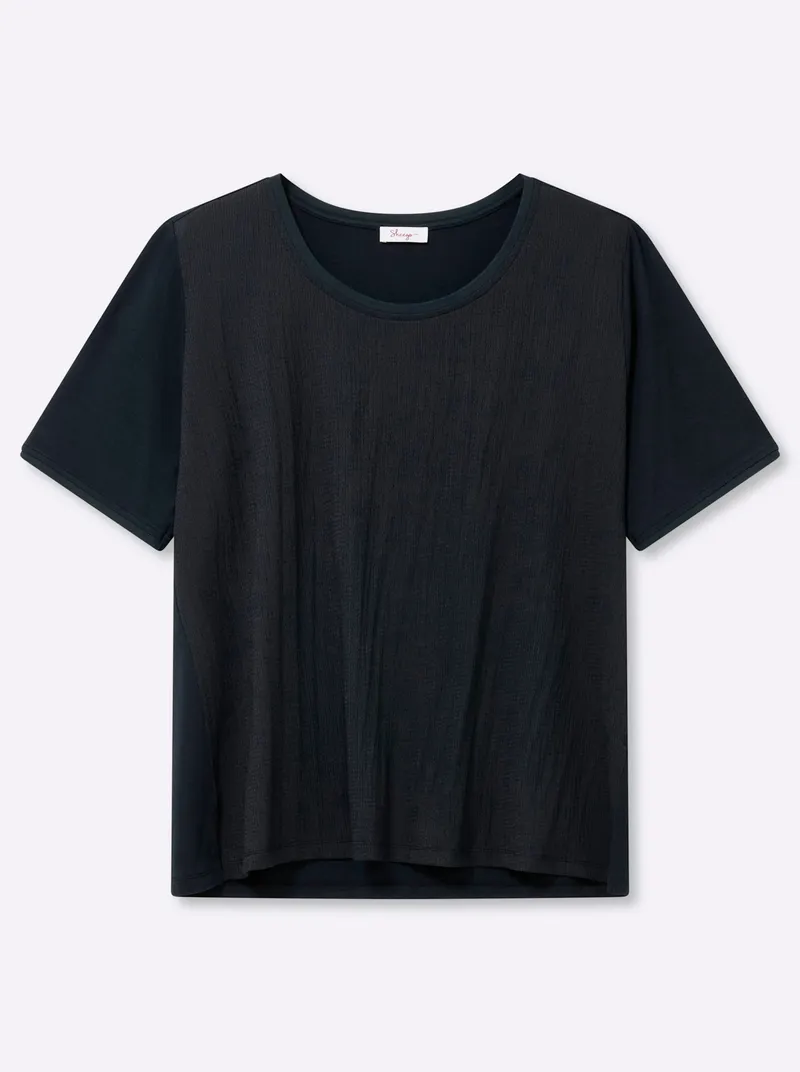 sheego Shirt tiefblau, Tiefblau, – Produktbild 1 von 2