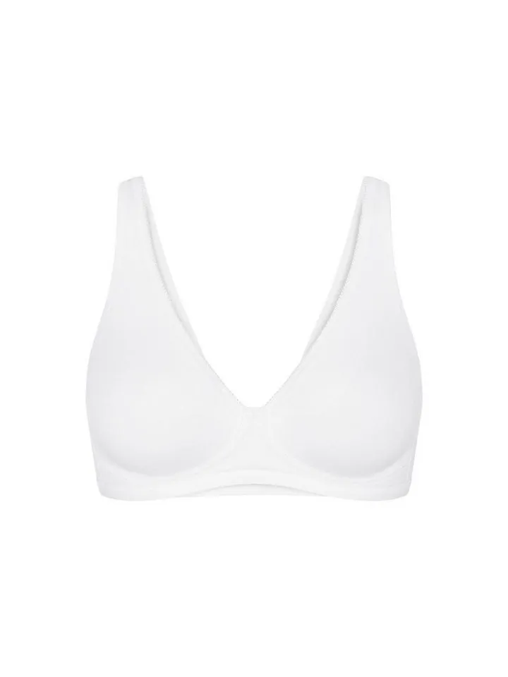 Sloggi Sloggi Bügelloser BH Originals Basic H Soft‑BH, BH ohne Bügel, Komfort‑BH, Weiß, – Produktbild 2 von 5