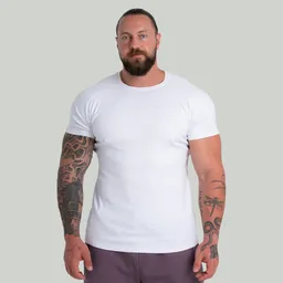 GymBeam OG1 STRIX Ribbed T-Shirt in White XXXL – Produktbild 1 von 1