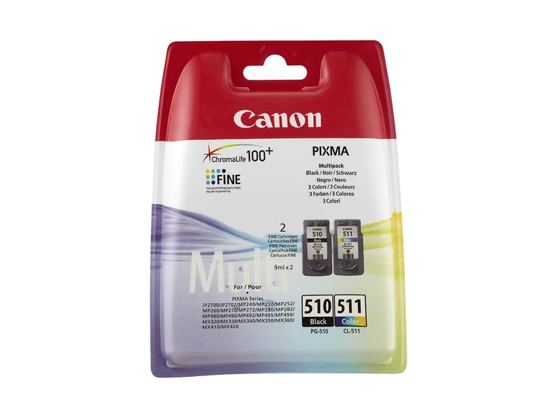 Canon Canon 2er Set Druckköpfe PG-510, CL-511 schwarz, color – Produktbild 2 von 2