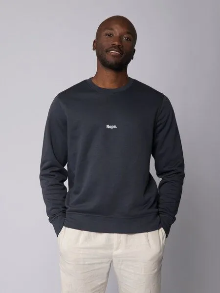 watapparel watapparel Sweatshirt Unisex Nope, India ink grey, – Produktbild 2 von 3