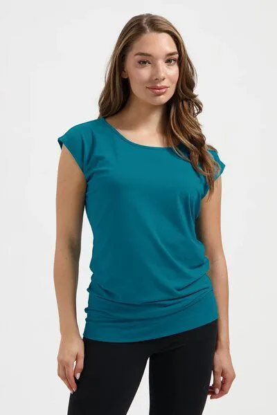 Urban Goddess Urban Goddess Lockeres Asana-Yoga-Shirt, Riverstone (petrolblau), – Produktbild 1 von 4