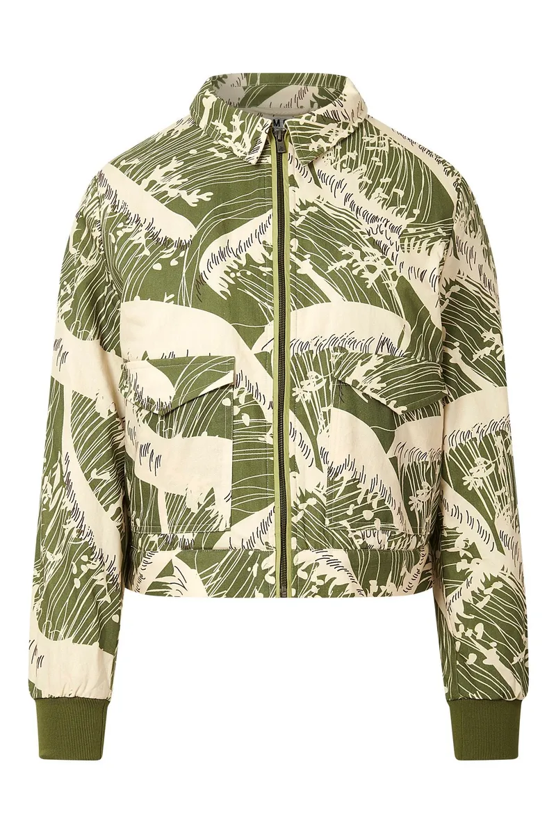 KOMODO KOMODO Damen vegan Bomber Vivi Druck Wellengrün, Grün, – Produktbild 1 von 1
