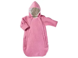 HANS NATUR Fußsack Kinderwagen mit Kapuze Bio Schurwoll-Walk pink Gr.50/56 – Produktbild 1 von 1
