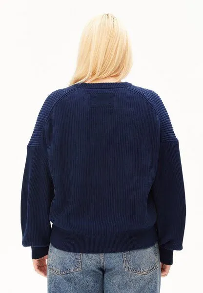 ARMEDANGELS ARMEDANGELS VANISÉ RIB Damen Strickpullover aus 100% Bio-Baumwolle, Tinted navy-light tinted navy, – Produktbild 2 von 4