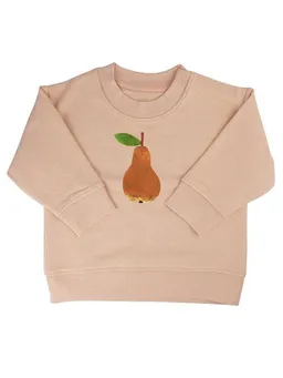 MelaDi Meladi Kinder Baby - Sweater aus Biobaumwolle - Birne auf Creme Latte – Produktbild 1 von 1