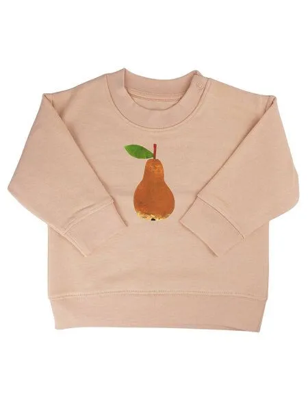 MelaDi Meladi Kinder Baby - Sweater aus Biobaumwolle - Birne auf Creme Latte, Mokka, – Produktbild 1 von 6