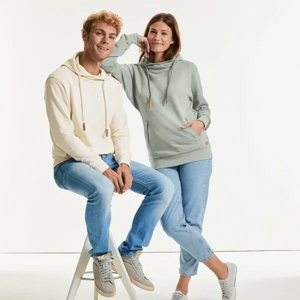 Russel Pure Organic Russel Pure Organic Herren Langarm Hoodie Bio Baumwolle, Aqua, – Produktbild 1 von 4