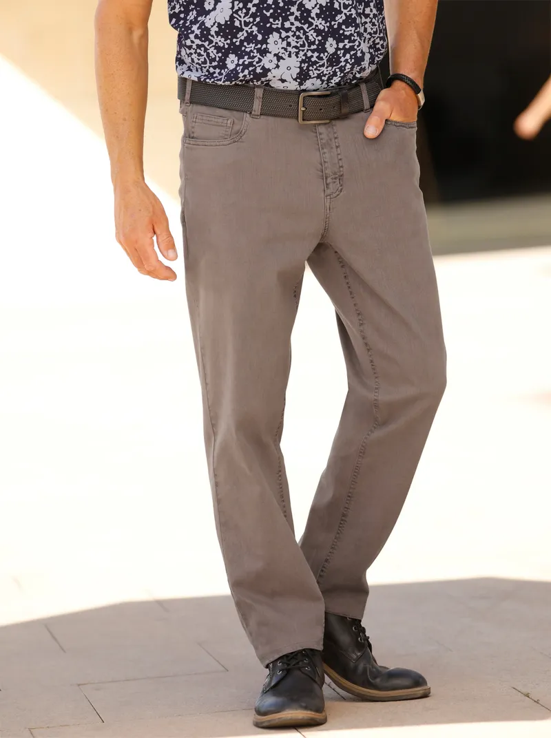 marco donati 5-Pocket-Hose, Dunkeltaupe, – Produktbild 2 von 3