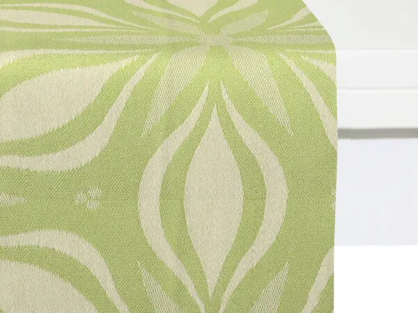 Nature by Adam Nature by Adam Tischläufer aus 100% Bio-Baumwolle - Made in Germany - Retro Floret, Hellgrün, – Produktbild 1 von 4