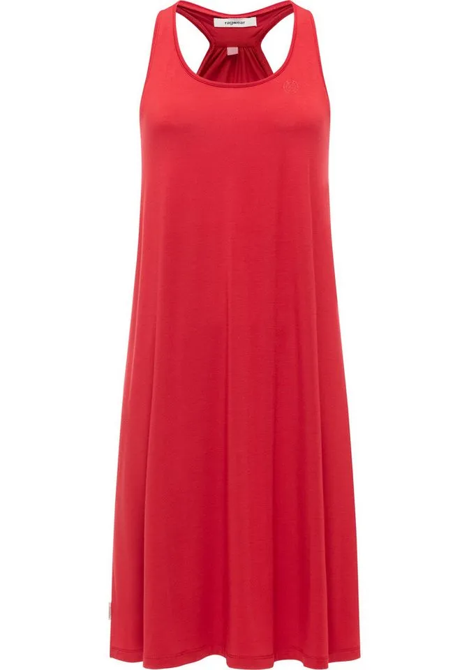 ragwear ragwear Jerseykleid Nairay Lässig-leichtes Strandkleid, Rot, – Produktbild 2 von 2