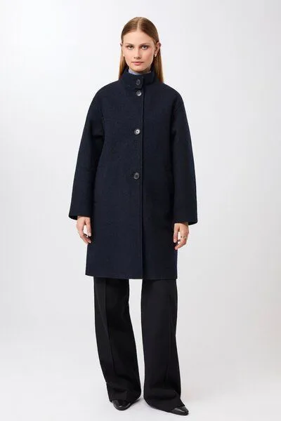 LangerChen LangerChen Kurzer Mantel aus Walk mit Membran, Navy (blau), – Produktbild 1 von 4