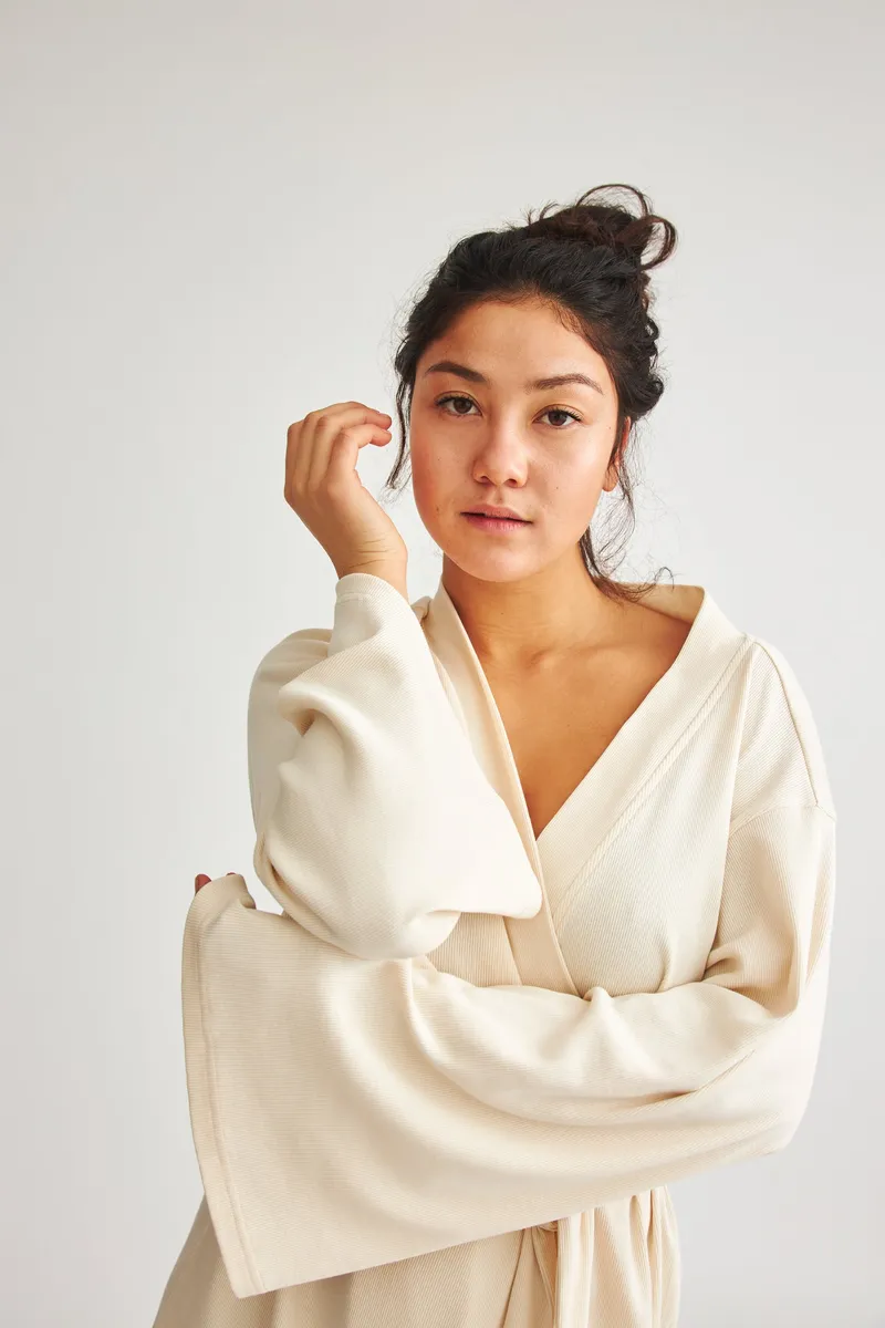 Baìge the Label Baìge the Label Damen vegan Wickelkleid/Jacke Bali Natural – Produktbild 1 von 3