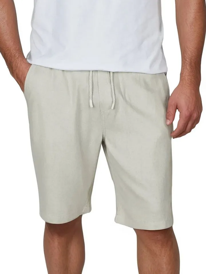 DENIMFY Chinoshorts Herren Shorts DFAlessio Regular Fit Bermudashorts mit Kordelzug, Beige, – Produktbild 1 von 4