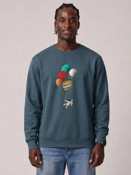 watapparel watapparel Sweatshirt Unisex Balloon Spaceman, Stargazer, – Produktbild 2 von 2