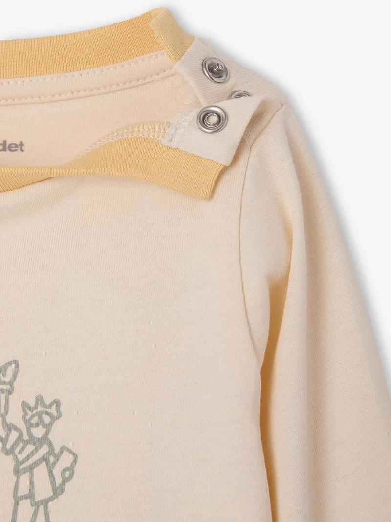 Vertbaudet Shirt mit Druckknöpfen an der Schulter Baby vanille, Vanille, – Produktbild 4 von 4
