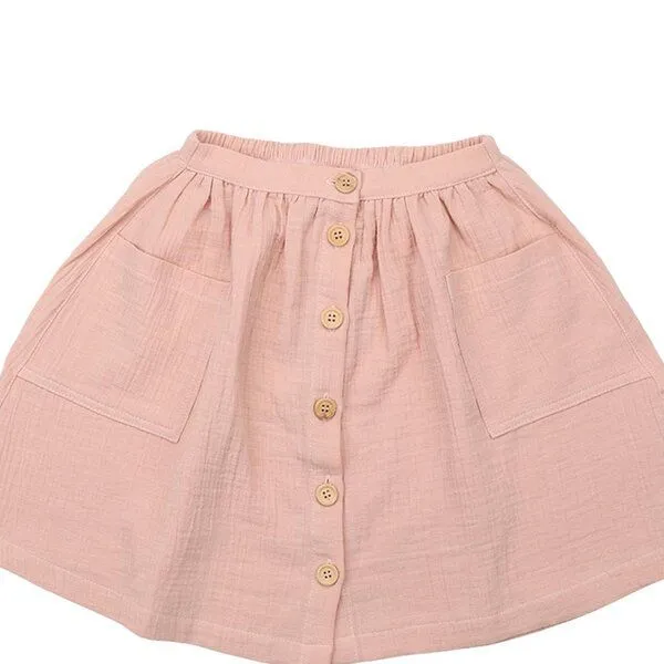 Walkiddy Walkiddy Organische Rosa Rock 'Flowers & Leaves' - 95% Bio-Baumwolle, GOTS-zertifiziert, Pink, – Produktbild 2 von 2