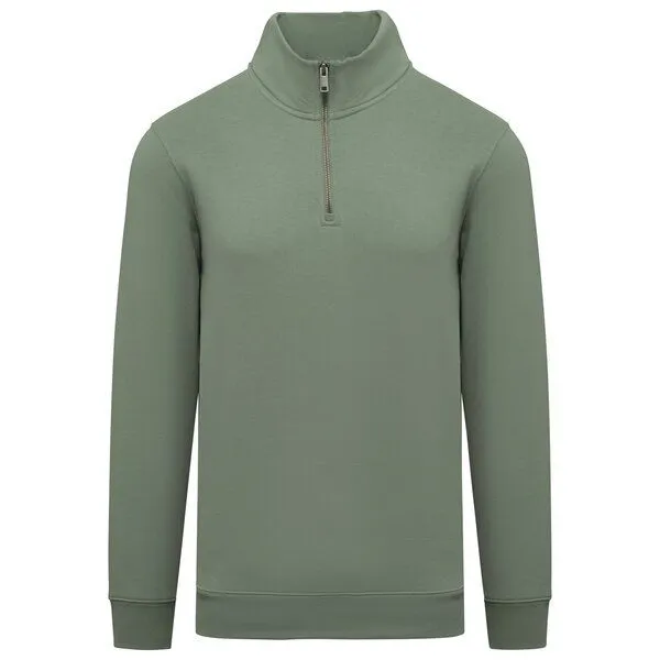 Greenspired Greenspired Umweltfreundliches Sweatshirt mit Zip und Stehkragen 300g/m² XS-3XL, Moosgrün, – Produktbild 1 von 1
