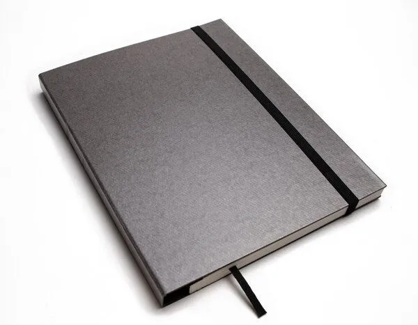 tyyp tyyp Notizbuch A5 Schweizer Broschur – 100% Recyclingpapier, Carbon-grau, – Produktbild 1 von 4