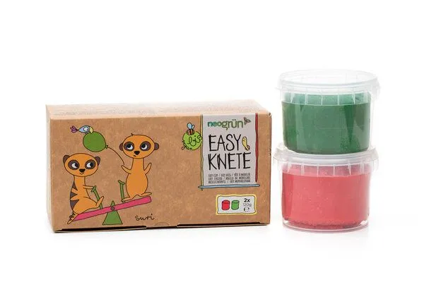neogrün neogrün Easy-Knete 2er Set "Suri", Rot/grün, – Produktbild 3 von 6