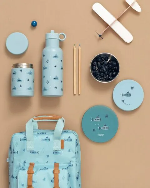 Fresk Snackbox-Set für Kinder – 2 Edelstahldosen mit Silikondeckel, Submarine, – Produktbild 3 von 3