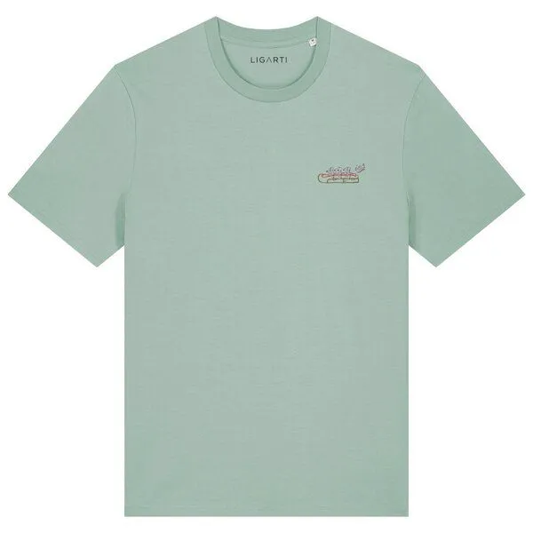 LIGARTI Besticktes T-Shirt – Mausflug – LIGARTI Tiermanufaktur, Mintgrün, – Produktbild 1 von 2