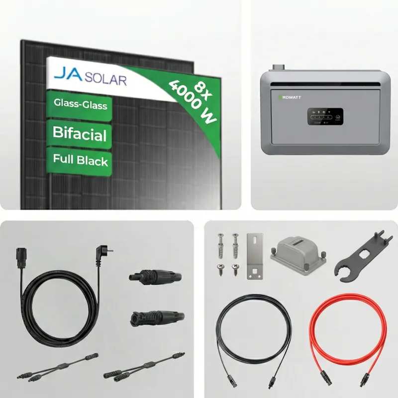 Growatt PV Set - 3680Wp Balkonkraftwerk Mit NEXA 2000 All-In-One Batterie + JA Solar 460W Solarmodul – Produktbild 1 von 2