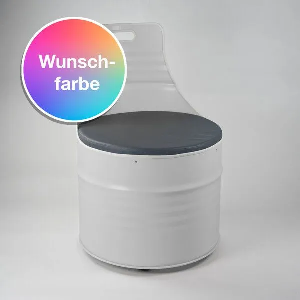 Lockengelöt Lockengelöt Sessel aus einem Hamburger Ölfass, Wunschfarbe (gepulvert), – Produktbild 1 von 2