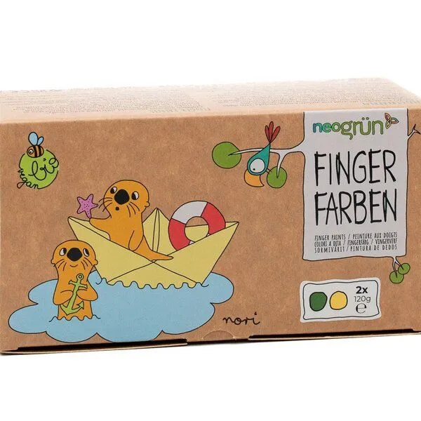 neogrün neogrün Fingerfarben 2er Set "Nori", Grün/gelb, – Produktbild 7 von 7