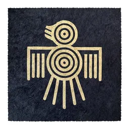 Veskor Cassiopeia Veskor Cassiopeia QUETZAL Linoldruck | 22 × 22 cm | Gold auf Schwarz – Produktbild 1 von 1