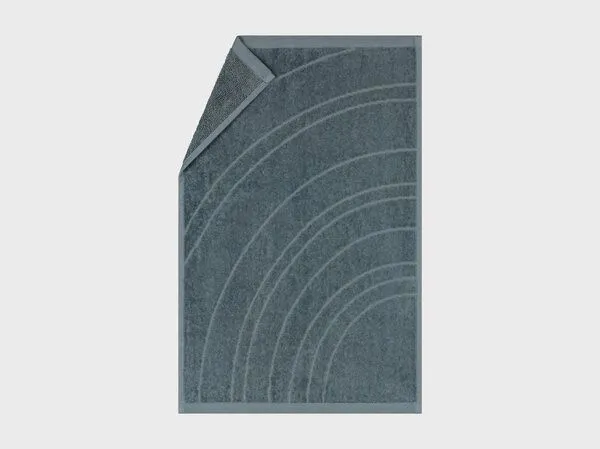 Yumeko Gästehandtücher Velours 30x50 4 Stk. Yumeko aus Bio-Baumwolle, Pebble blue, – Produktbild 4 von 4