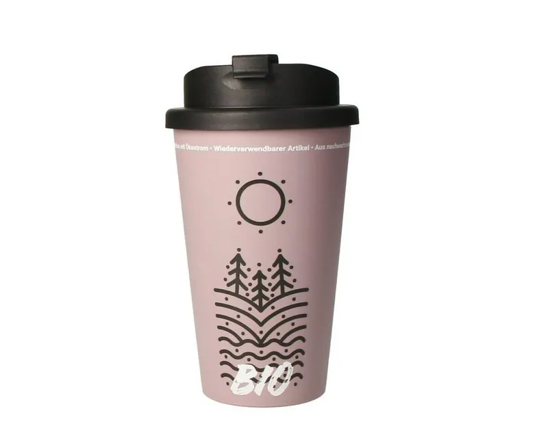 elasto elasto Kaffeebecher Kunststoff mit 2K-Verschluss, Haselnuss, – Produktbild 6 von 8