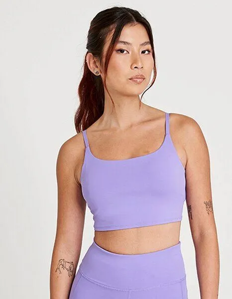 Just Cool Just Cool Recycleder Damen Sport - BH mit Spaghetti-Träger, Lila (digital lavender), – Produktbild 2 von 4