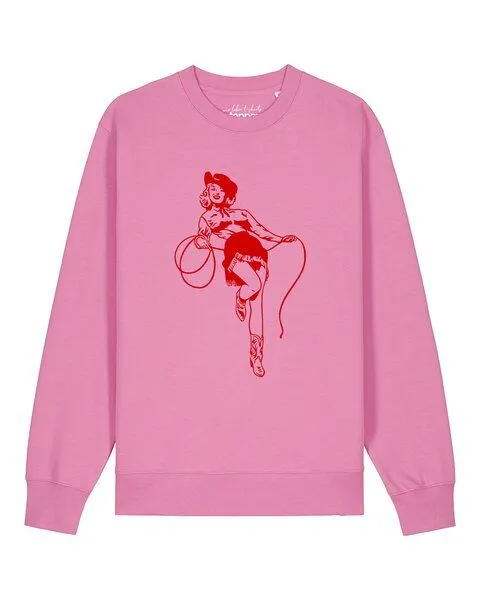 watapparel watapparel Sweatshirt Unisex Cowgirl, Bubble pink, – Produktbild 1 von 2
