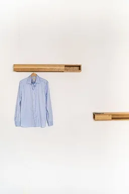 kleiderleiter_de kleiderleiter_de Garderobe GA 1 Set Wandgarderobe GA 2 und Wandregal GA 1 Eichenholz – Produktbild 1 von 1