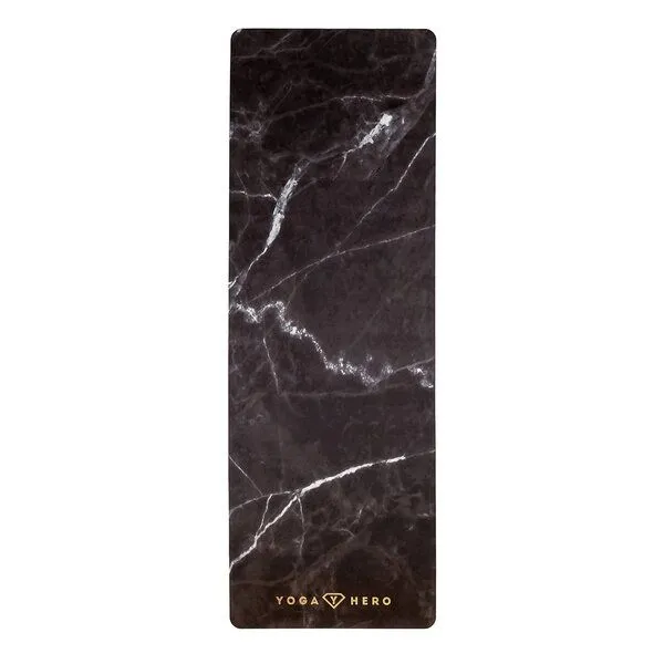 Yoga Hero Yoga Hero Reise Yogamatte 1mm, Black marble gold (rosa), – Produktbild 1 von 4