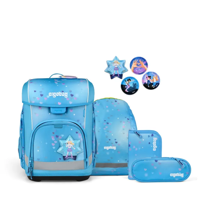 Ergobag Ergobag cubo light Schulranzen, 5-teiliges Set, BühnenfieBär, Blue, – Produktbild 1 von 1