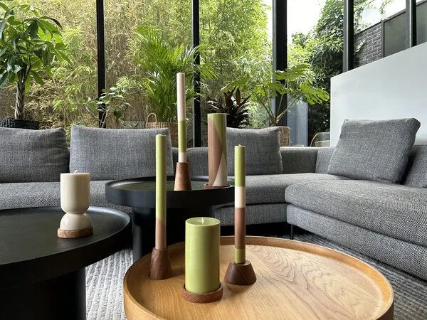 Originalhome Originalhome Diagonale Stabkerzen für bewusste Geschenke , S/3 - paraffinfrei & vegan, Mehrfarbig (fall), – Produktbild 2 von 4