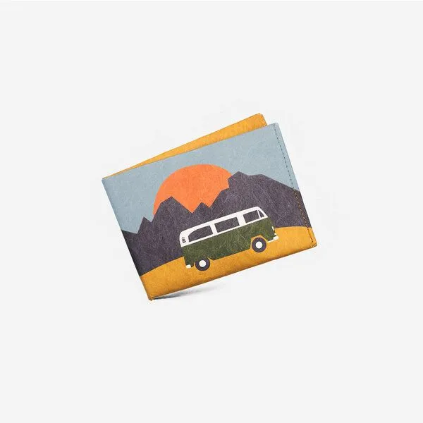 paprcuts paprcuts RFID Portemonnaie, Vanlife | roadtyping koop (orange blau), – Produktbild 1 von 4