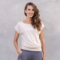 Jaya Jaya SMILLA Tencel - Damen - lockeres Shirt für Yoga und Freizeit aus Tencel-Baumwoll-Mix, Creme/creme, – Produktbild 1 von 1