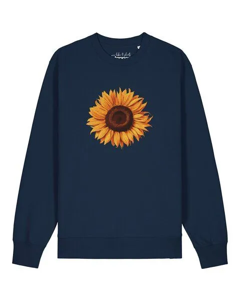 watapparel watapparel Sweatshirt Unisex Sonnenblume, French navy, – Produktbild 1 von 2
