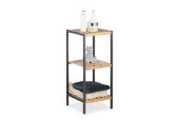 RELAXDAYS RELAXDAYS Standregal Quadratisches Regal Bambus und Stahl, 1-tlg., 3 – Produktbild 1 von 1