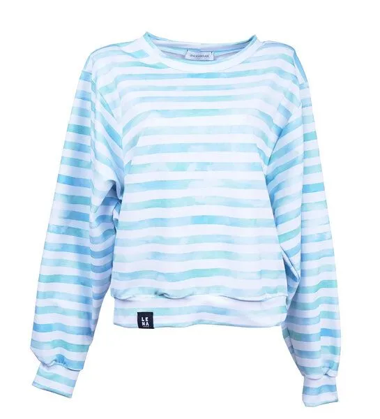 Lena Schokolade Lena Schokolade Sweater Pastell Stripes Bio, Ocean (türkis), – Produktbild 1 von 2