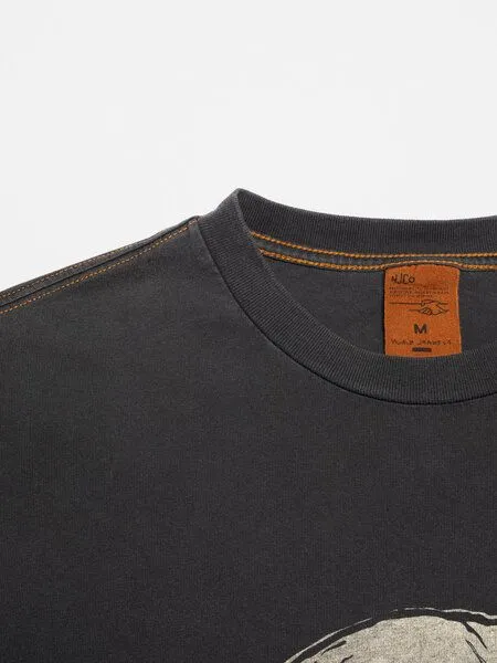 Nudie Jeans Nudie Jeans T-Shirt Koffe 8 Ball, Antracite, – Produktbild 3 von 4