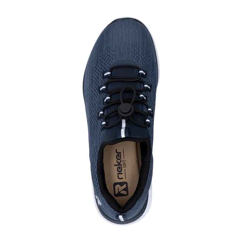 Rieker Rieker Mesh Slipper m. Zip für Damen, blau, Größe 41 EU, Blau, – Produktbild 2 von 5