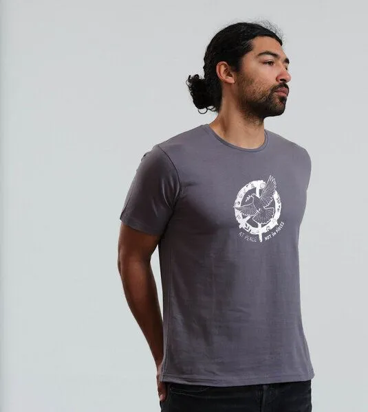 Gary Mash GARY MASH T-Shirt At Peace aus Bio-Baumwolle, Grau, – Produktbild 2 von 4