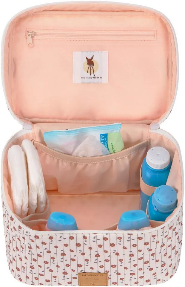 Lässig Lässig Wickeltasche Flowers White, Wickeltisch Organizer, PETA-approved vegan, Weiß, – Produktbild 4 von 5