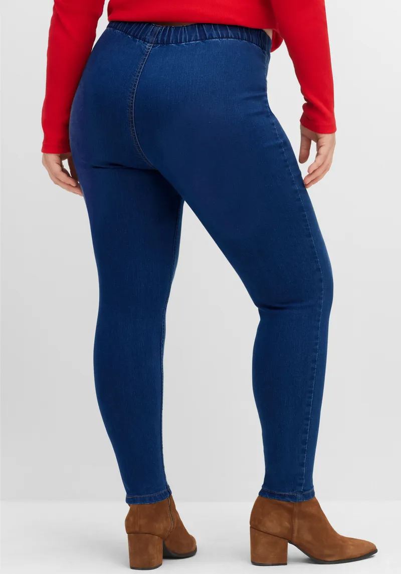 sheego Jeansjeggings, Blue denim + dark blue denim, – Produktbild 2 von 2