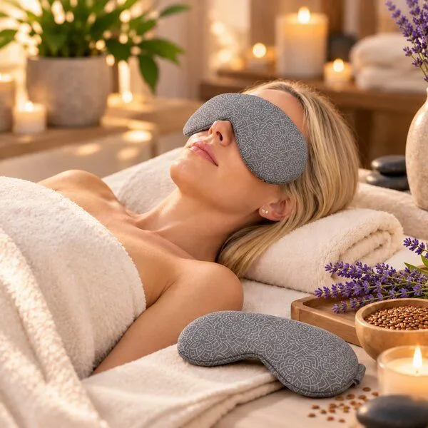 Yosana Yosana Augenkissen mit Lavendel & Leinsamen Füllung, Schiefergrau, – Produktbild 7 von 8