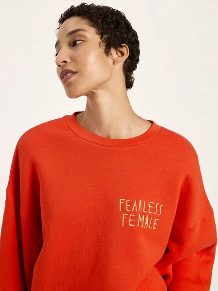 LANIUS LANIUS Statementsweatshirt (GOTS) aus Bio-Baumwolle, Fire, – Produktbild 3 von 4